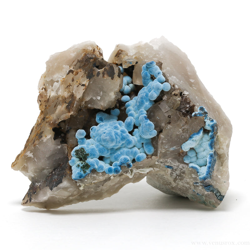 Shattuckite on Quartz | Venusrox