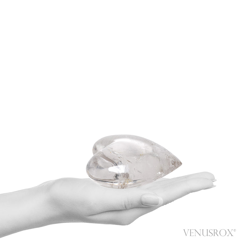 Clear Quartz Polished Heart Crystal from Brazil | Venusrox