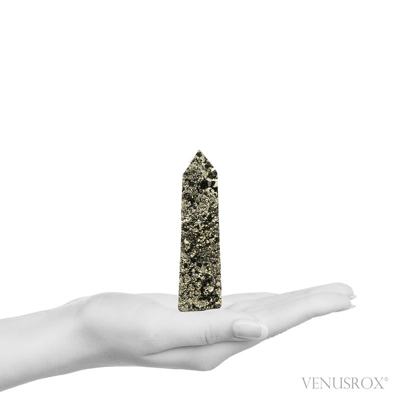 Pyrite Polished/Natural Geode Point from Peru | Venusrox