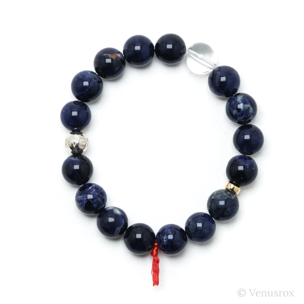 Sodalite with Orange Calcite Bead Bracelet from Brazil | Venusrox