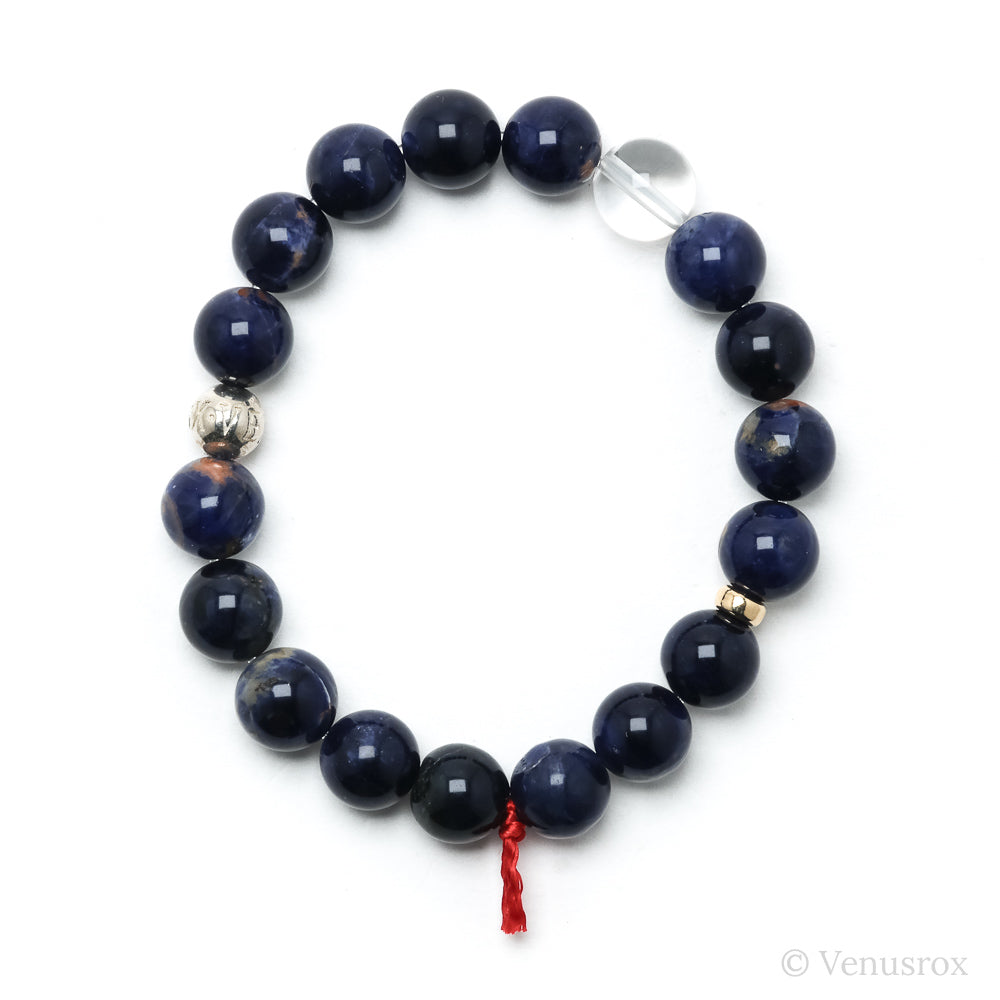 Sodalite with Orange Calcite Bead Bracelet from Brazil | Venusrox