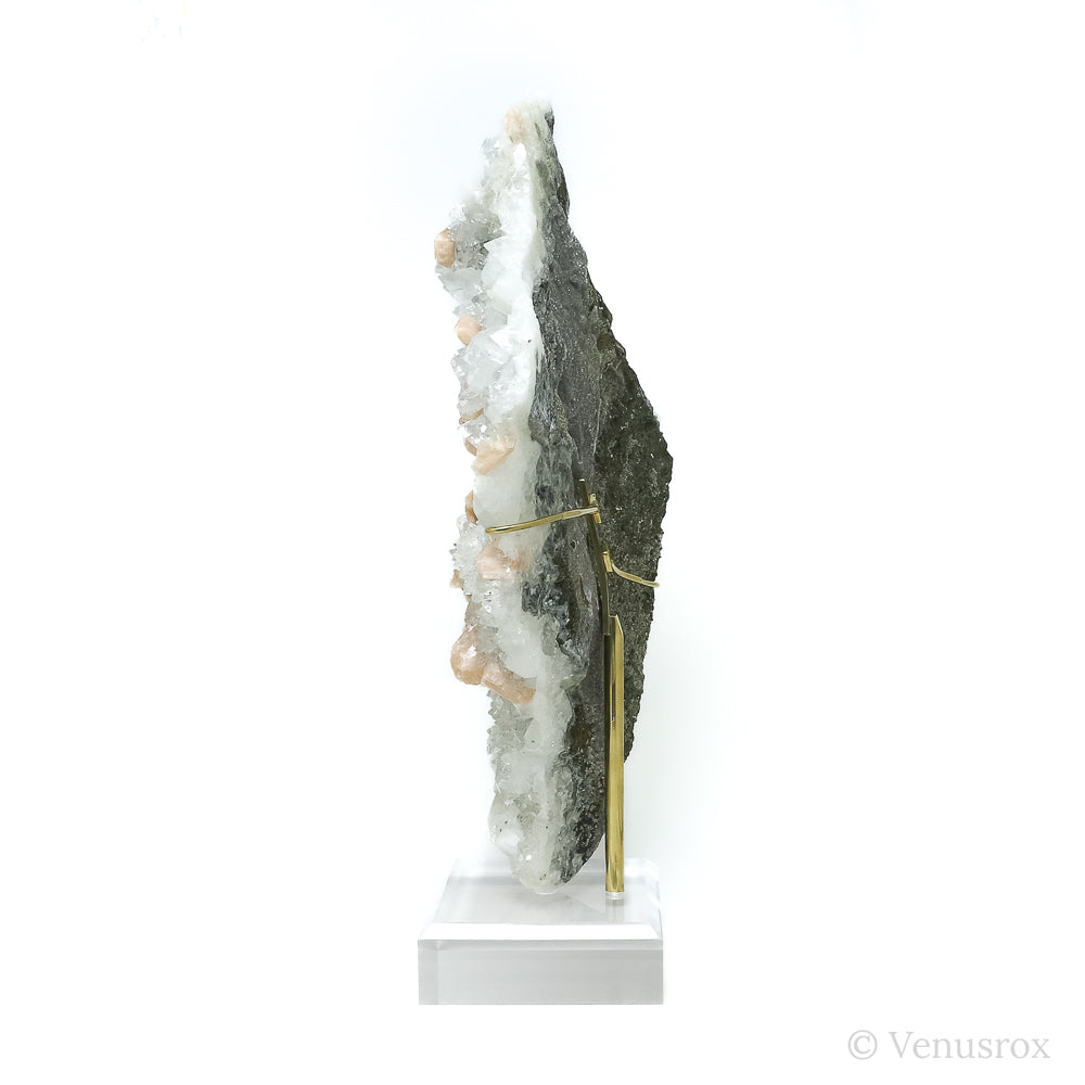 Apophyllite with Stilbite Natural Cluster from Maharashtra, India mounted on a bespoke stand | Venusrox