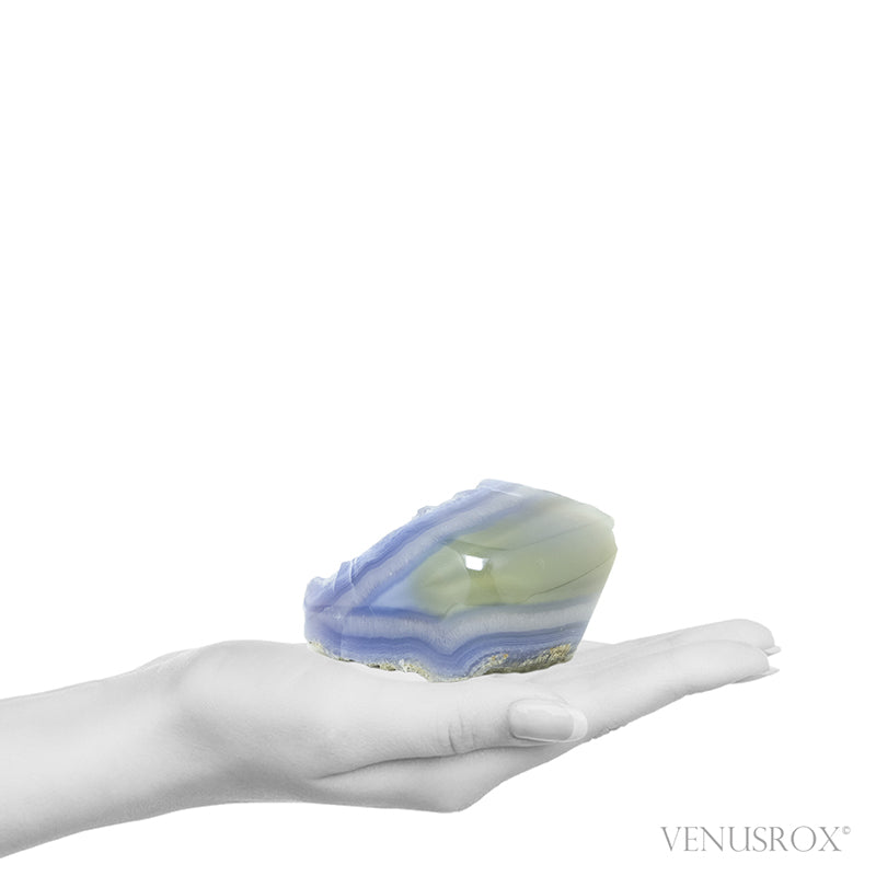 Blue Chalcedony Polished\Natural Crystal from Chikwawa, Malawi | Venusrox
