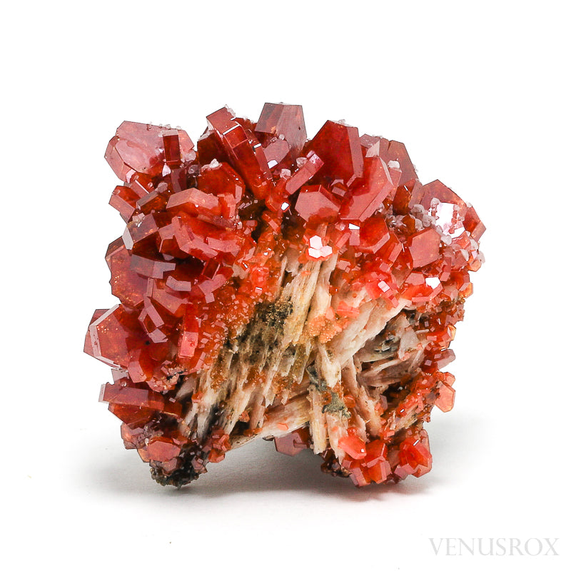 Vanadinite on Barite Natural Specimen from Mibladen, Midelt, Meknes-Tafilalet Region, Morocco | Venusrox