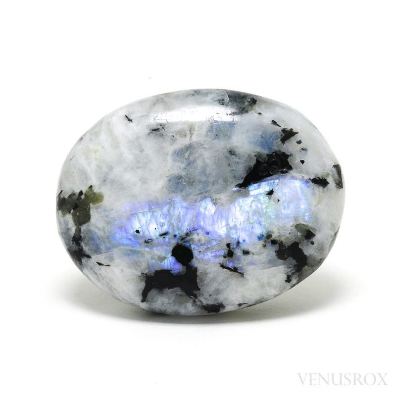 Rainbow Moonstone with Black Tourmaline Polished Crystal from India | Venusrox