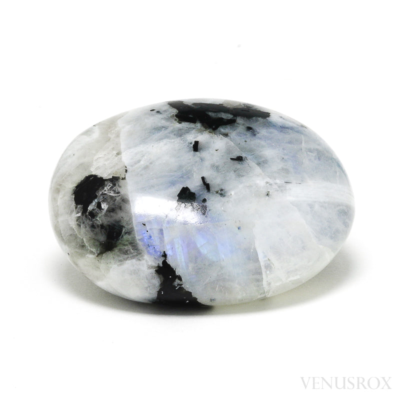 Rainbow Moonstone with Black Tourmaline Polished Crystal from India | Venusrox
