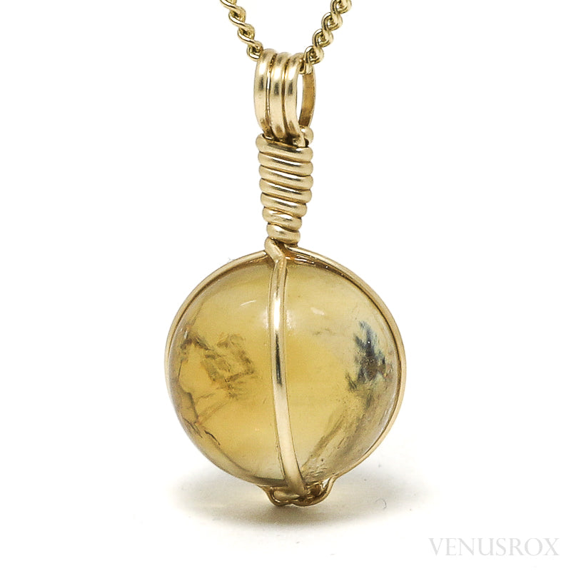 Natural Citrine Polished Sphere Pendant from Madagascar | Venusrox