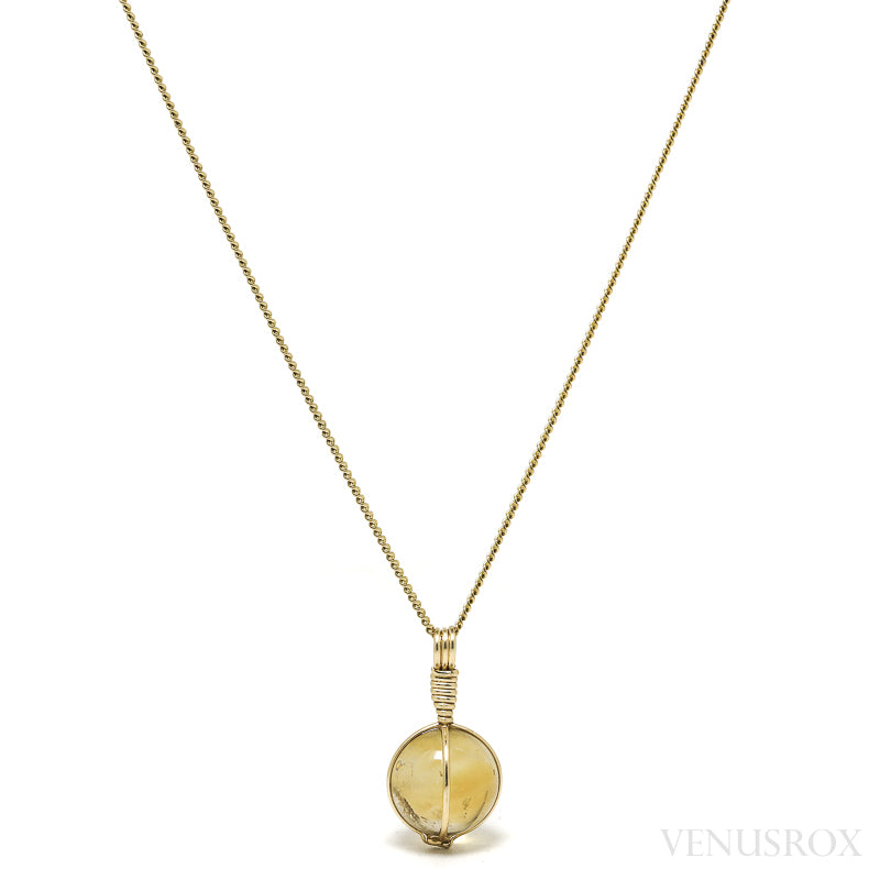 Natural Citrine Polished Sphere Pendant from Madagascar | Venusrox