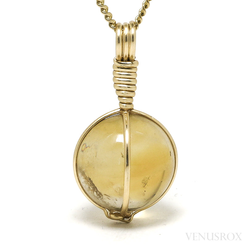 Natural Citrine Polished Sphere Pendant from Madagascar | Venusrox