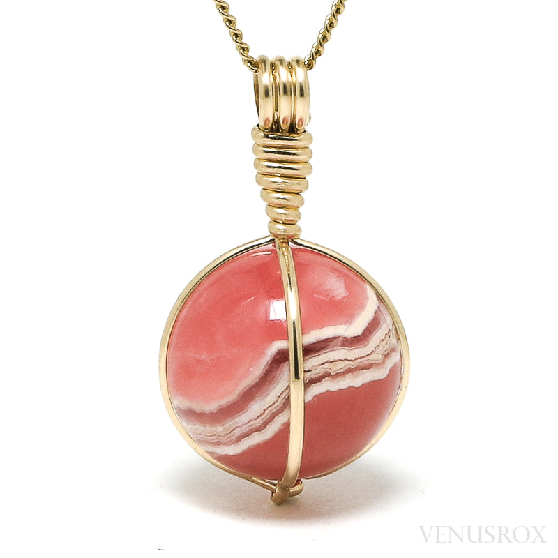 Rhodochrosite Sphere Pendant from Argentina | Venusrox