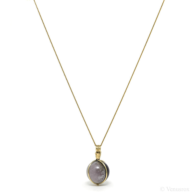 Chevron Amethyst Polished Crystal Pendant from India | Venusrox