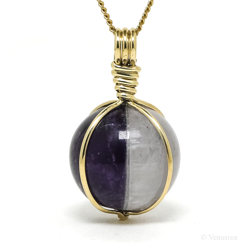 Chevron Amethyst Polished Crystal Pendant from India | Venusrox