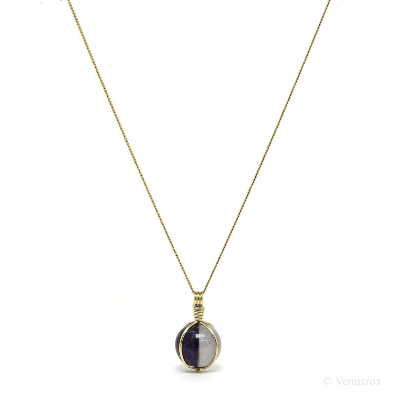 Chevron Amethyst Polished Crystal Pendant from India | Venusrox