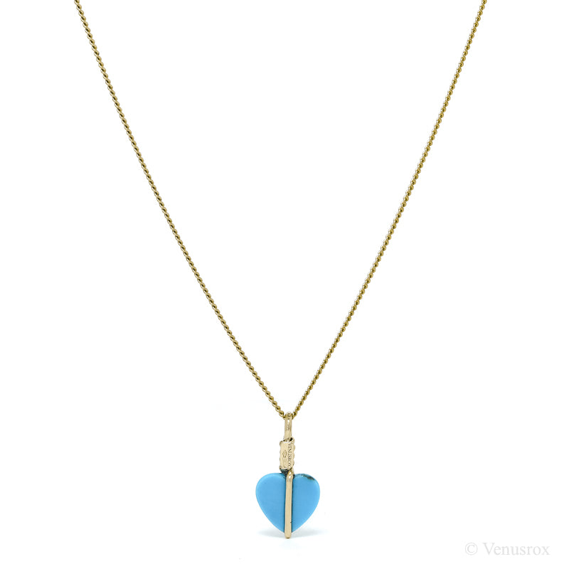 Turquoise Polished Heart Pendant from the Sleeping Beauty Mine, Arizona, USA | Venusrox