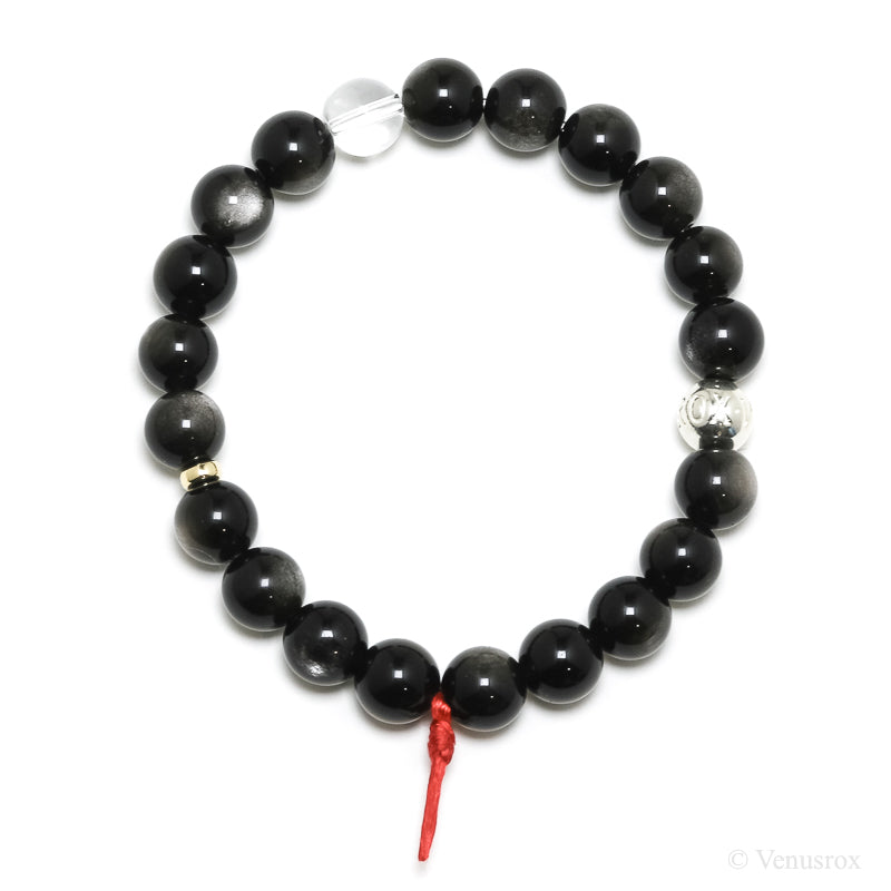 Silver Sheen Obsidian Bracelet from Mexico