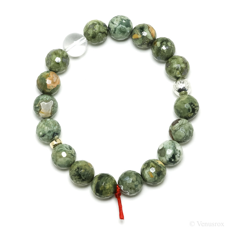 Rhyolite (Rainforest Jasper) Bead Bracelet from Australia | Venusrox