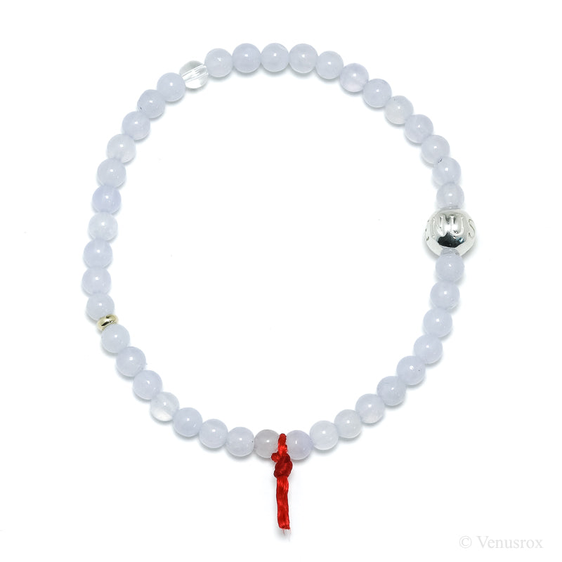Blue Chalcedony Bead Bracelet from Malawi | Venusrox