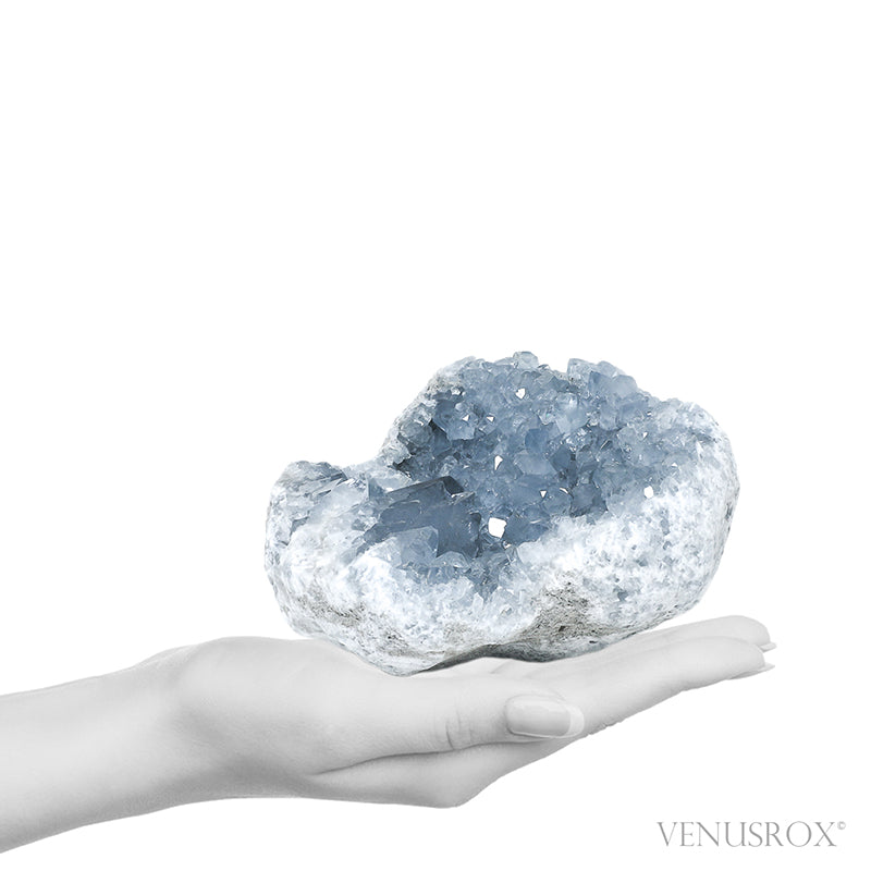 Blue Celestite Natural Cluster from Madagascar | Venusrox