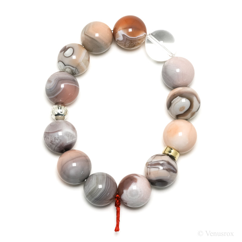 Pink Agate Bracelet from Botswana | Venusrox