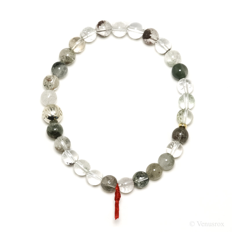 Chlorite/Lodalite Quartz Bead Bracelet from Brazil | Venusrox