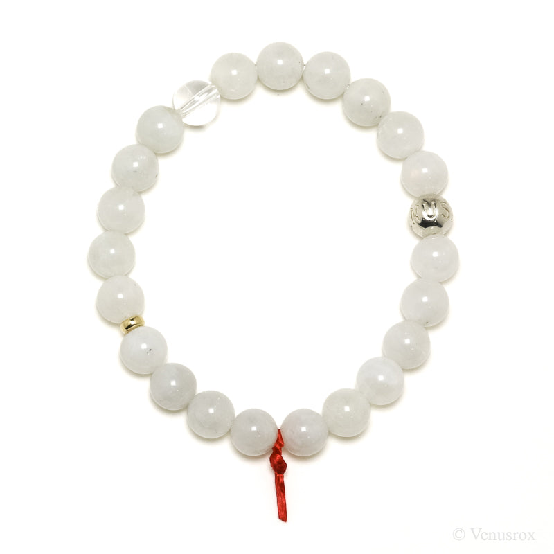 Rainbow Moonstone Bead Bracelet from India | Venusrox