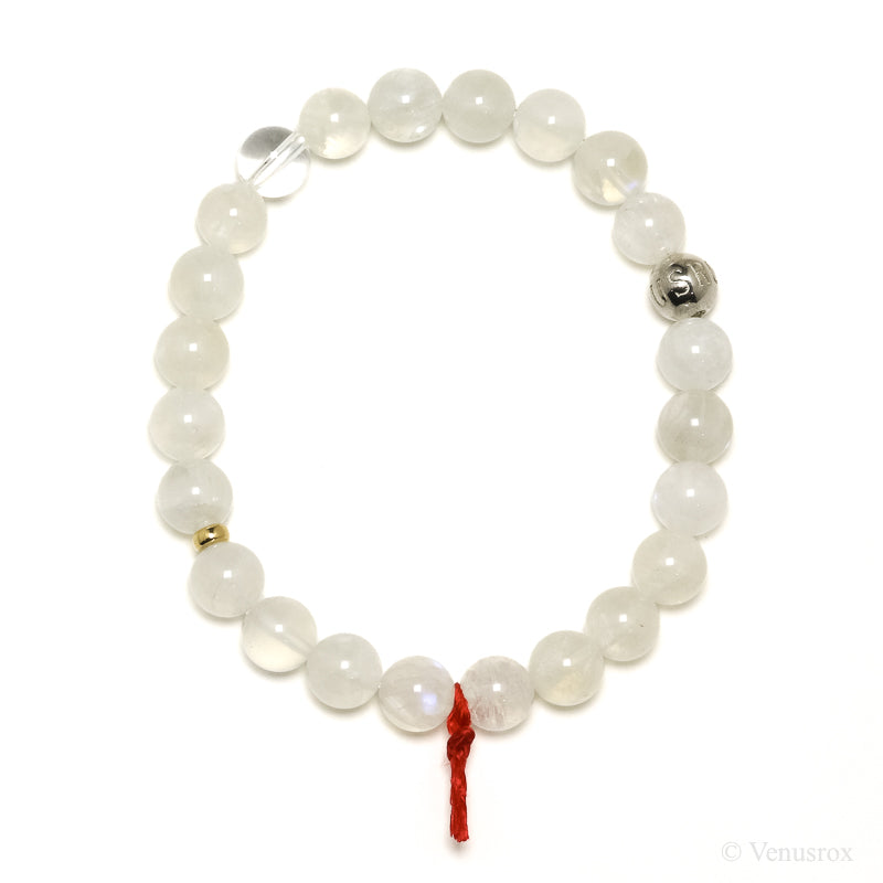 Rainbow Moonstone Bead Bracelet from India | Venusrox