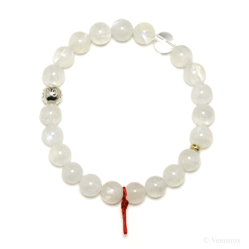 Rainbow Moonstone Bead Bracelet from India | Venusrox
