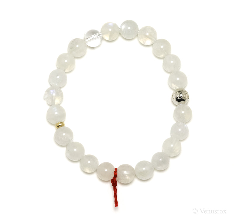 Rainbow Moonstone Bead Bracelet from India | Venusrox