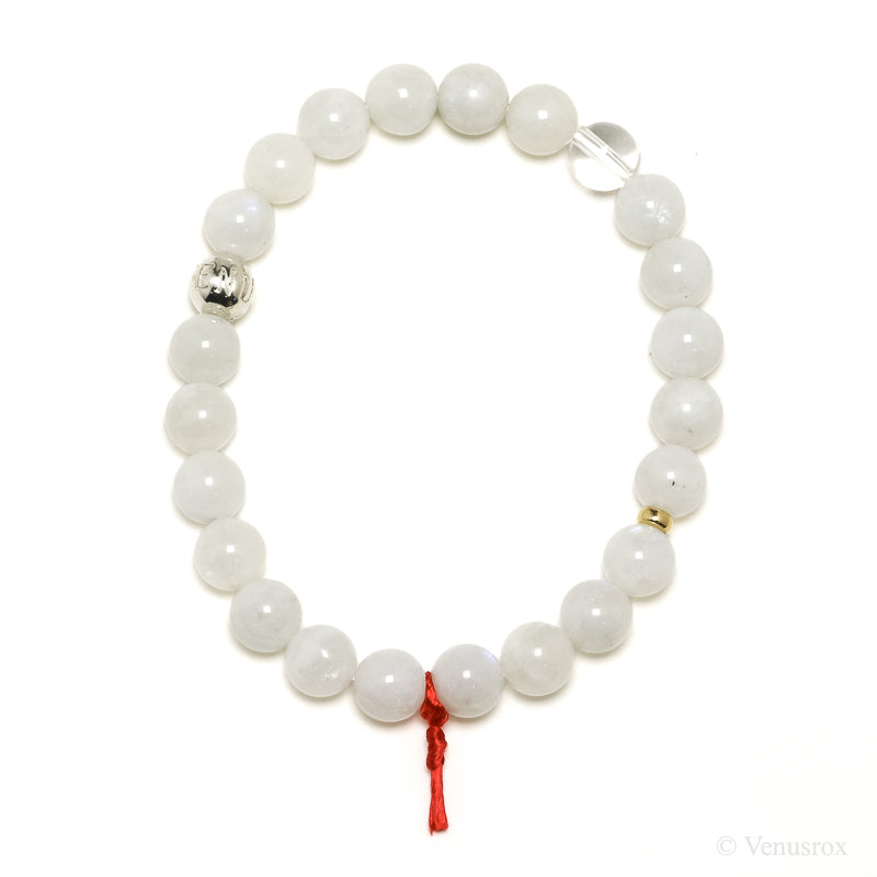 Rainbow Moonstone Bead Bracelet from India | Venusrox