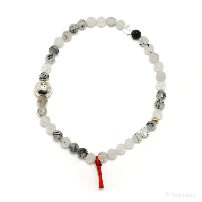 Tourmalinated Quartz Bead Bracelet from Brazil | Venusrox