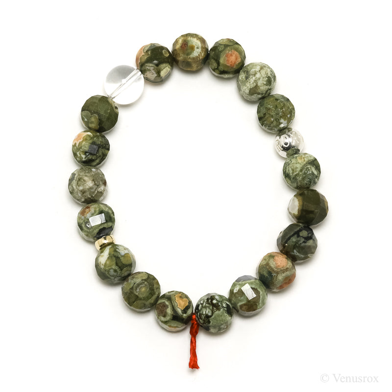 Rhyolite (Rainforest Jasper) Bead Bracelet from Australia | Venusrox