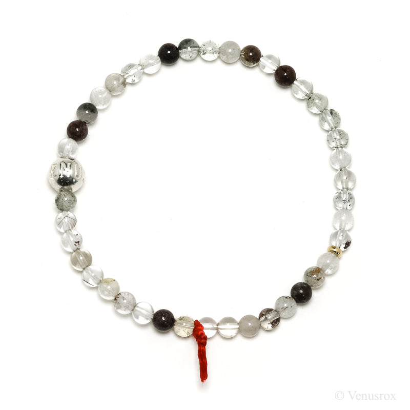 Chlorite/Lodalite Quartz Bead Bracelet from Brazil | Venusrox
