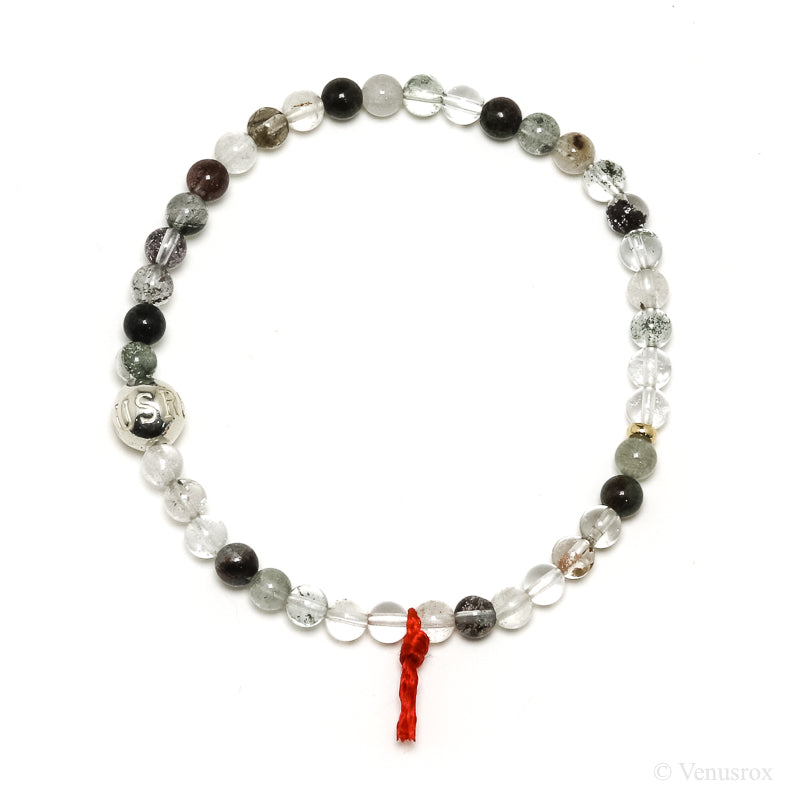 Chlorite/Lodalite Quartz Bead Bracelet from Brazil | Venusrox