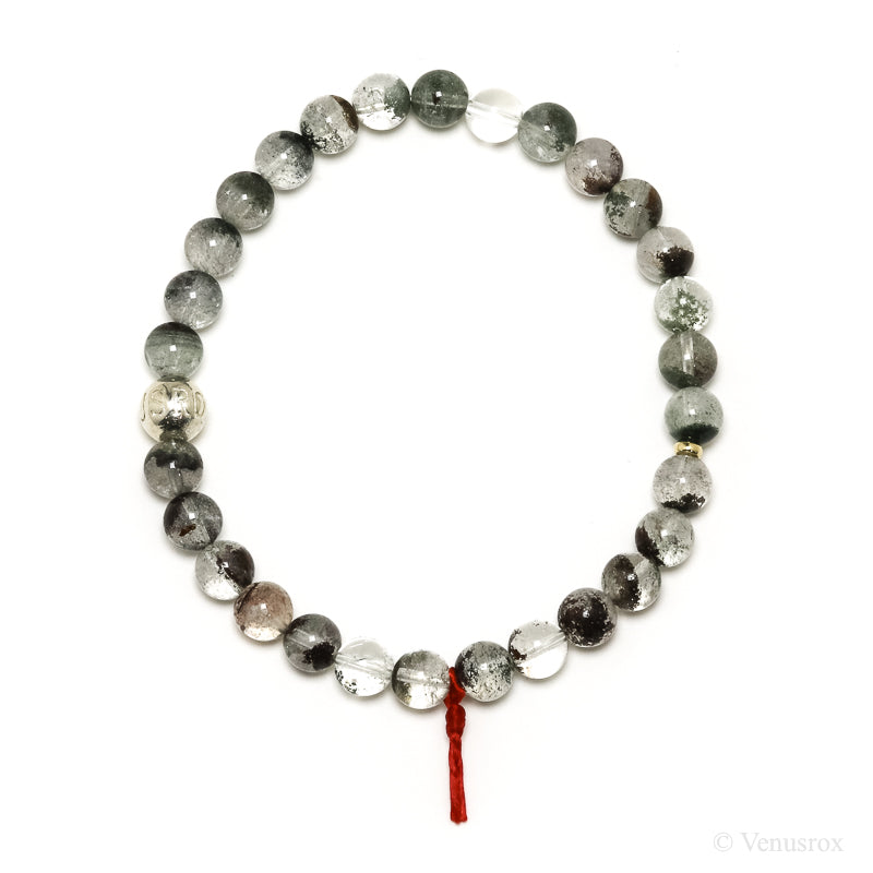 Chlorite/Lodalite Quartz Bead Bracelet from Brazil | Venusrox