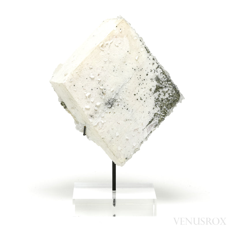 Dolomite with Pyrite & Calcite Natural Cluster from the Trepča Mining Complex, Trepča Valley, Kosovska Mitrovica, Kosovska Mitrovica District, Kosovo mounted on a bespoke stand | Venusrox