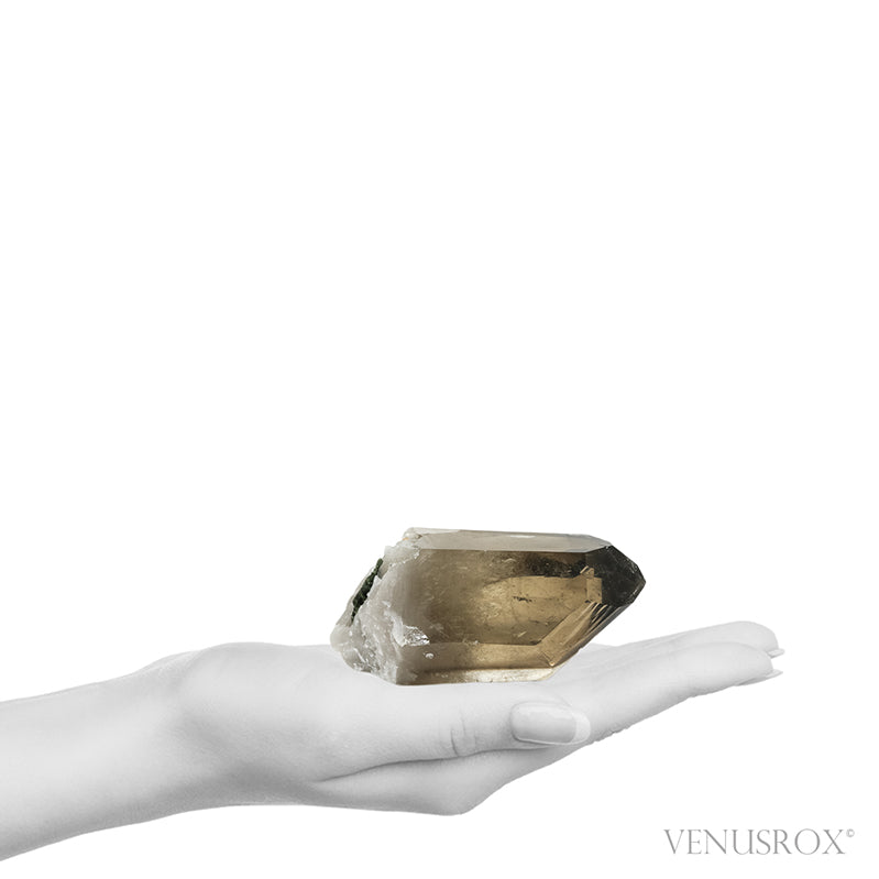 Natural Citrine with Green Tourmaline Point from Brazil | Venusrox