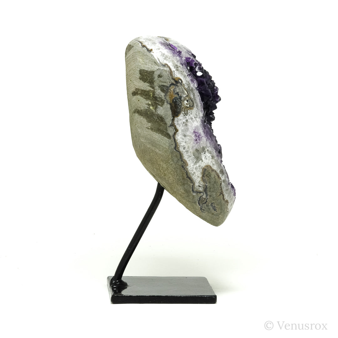 Amethyst with Quartz, Agate & Matrix Part Polished/Part Natural Cluster from Uruguay | Venusrox