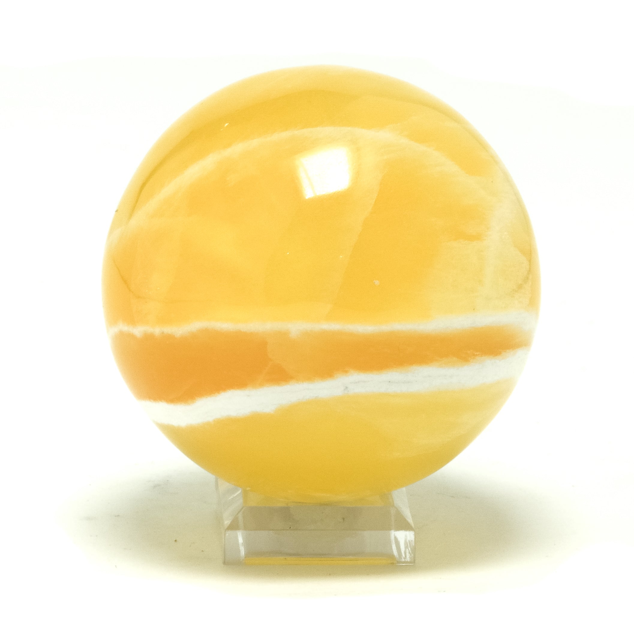 Orange Calcite Sphere from Utah, USA | Venusrox