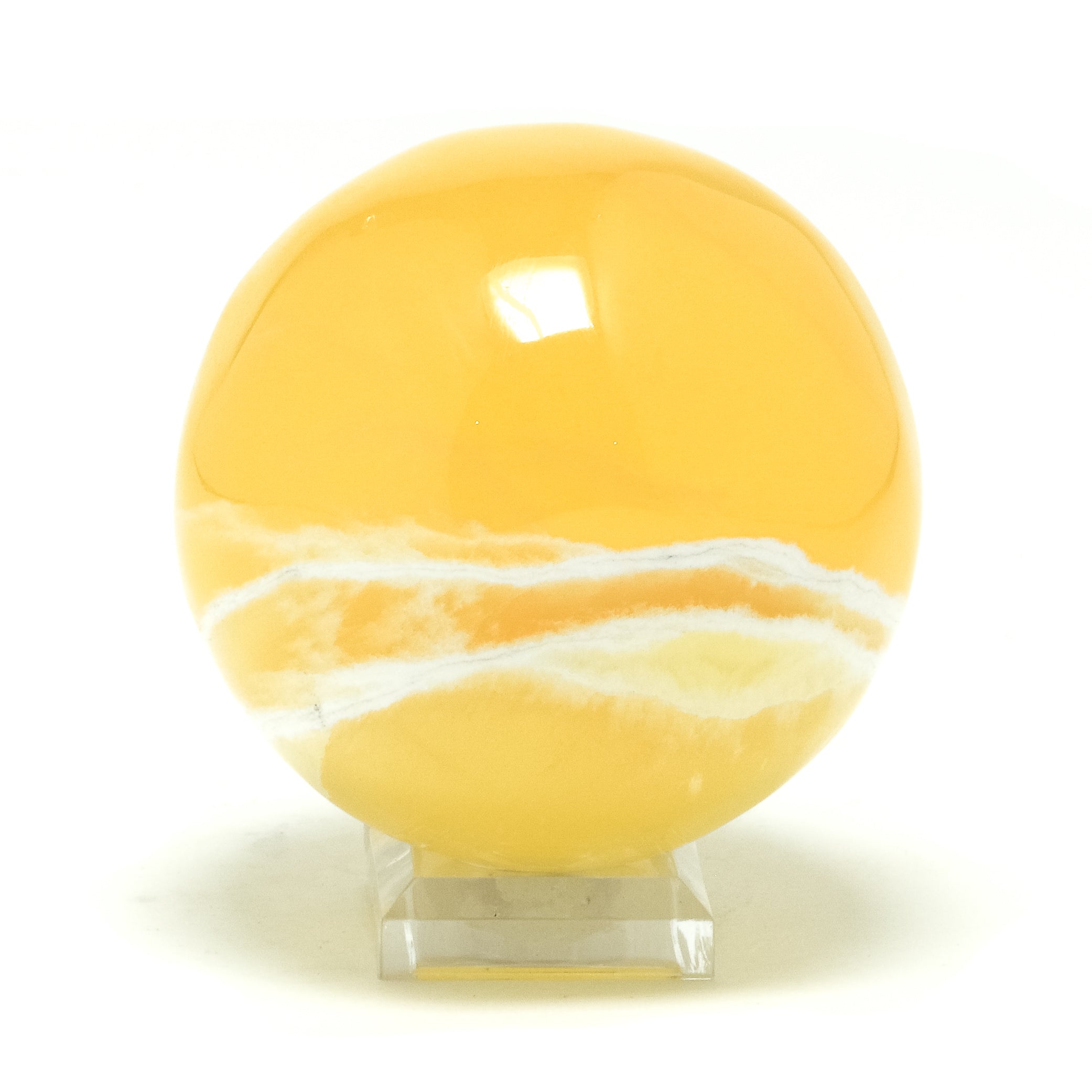 Orange Calcite Sphere from Utah, USA | Venusrox