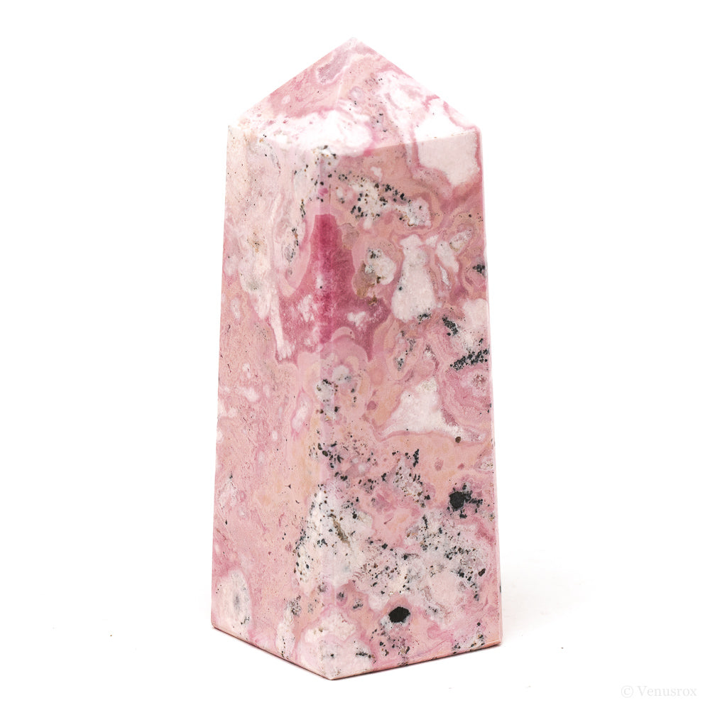 Rhodonite with Quartz Polished Point from Peru | Venusrox