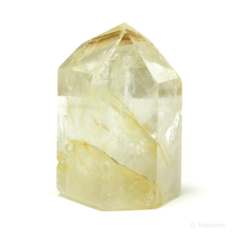 Golden Quartz Polished Point from Brazil | Venusrox