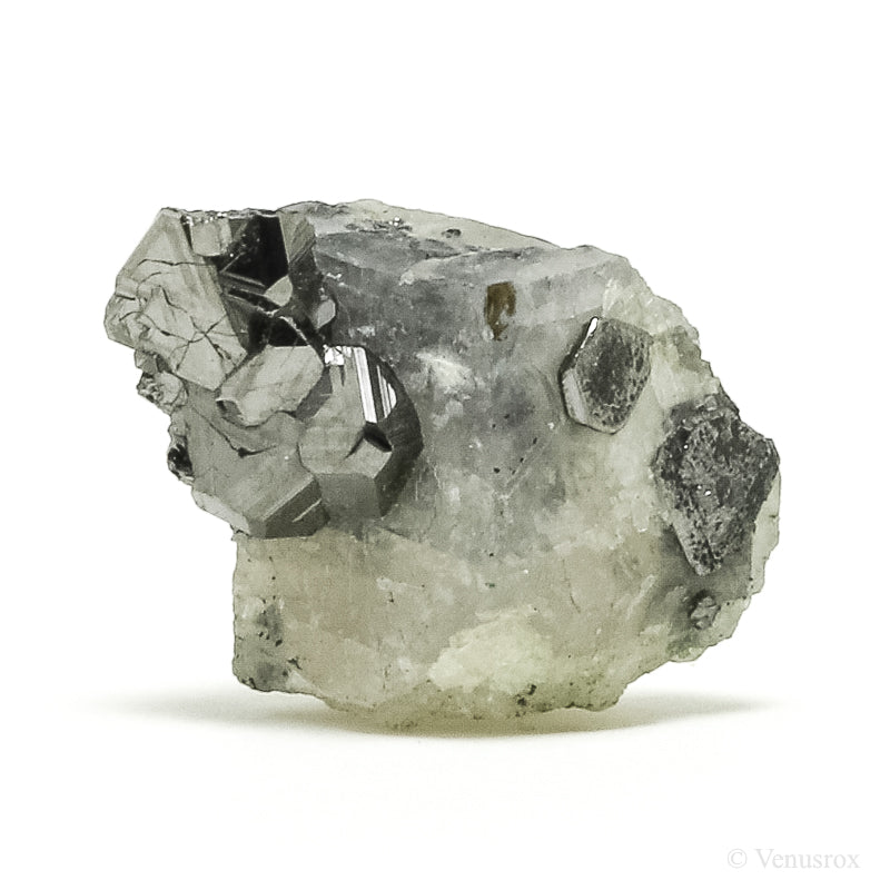 Carrollite on Calcite Natural Crystal from the Kamoya South II Mine, Kamoya, Kambove, Kambove Territory, Haut-Katanga, DR Congo | Venusrox