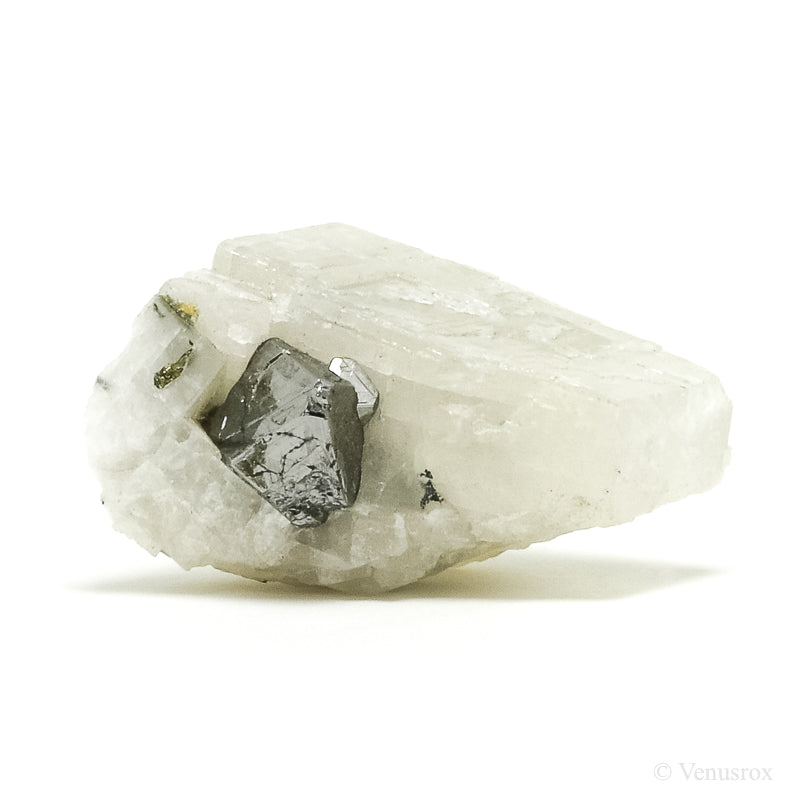 Carrollite on Calcite Natural Crystal from the Kamoya South II Mine, Kamoya, Kambove, Kambove Territory, Haut-Katanga, DR Congo | Venusrox