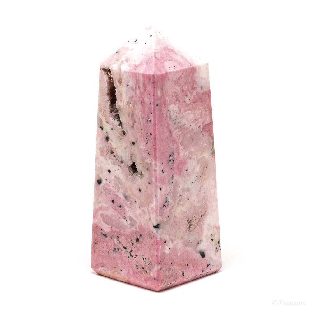 Rhodonite with Quartz Polished Point from Peru | Venusrox