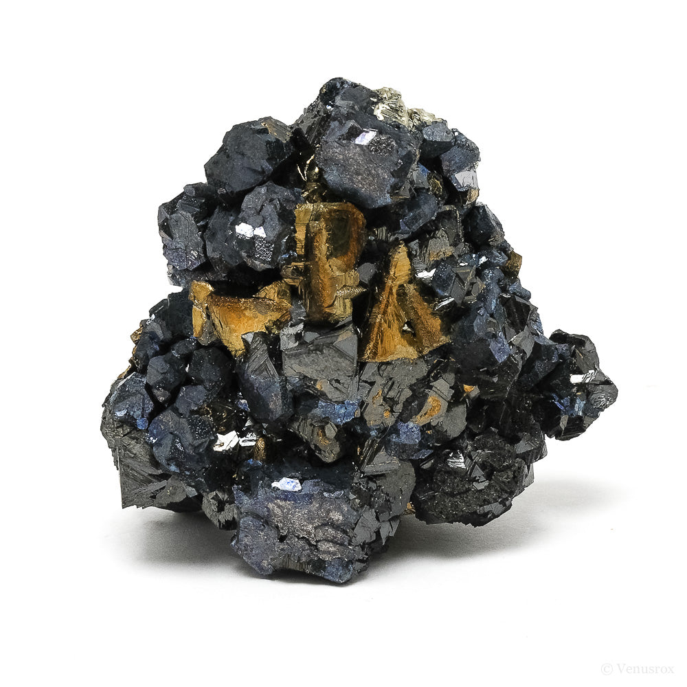 Sphalerite with Pyrite & Chalcopyrite Natural Cluster from the Huanzala Mine, Huallanca District, Dos de Mayo Province, Huánuco Department, Peru | Venusrox
