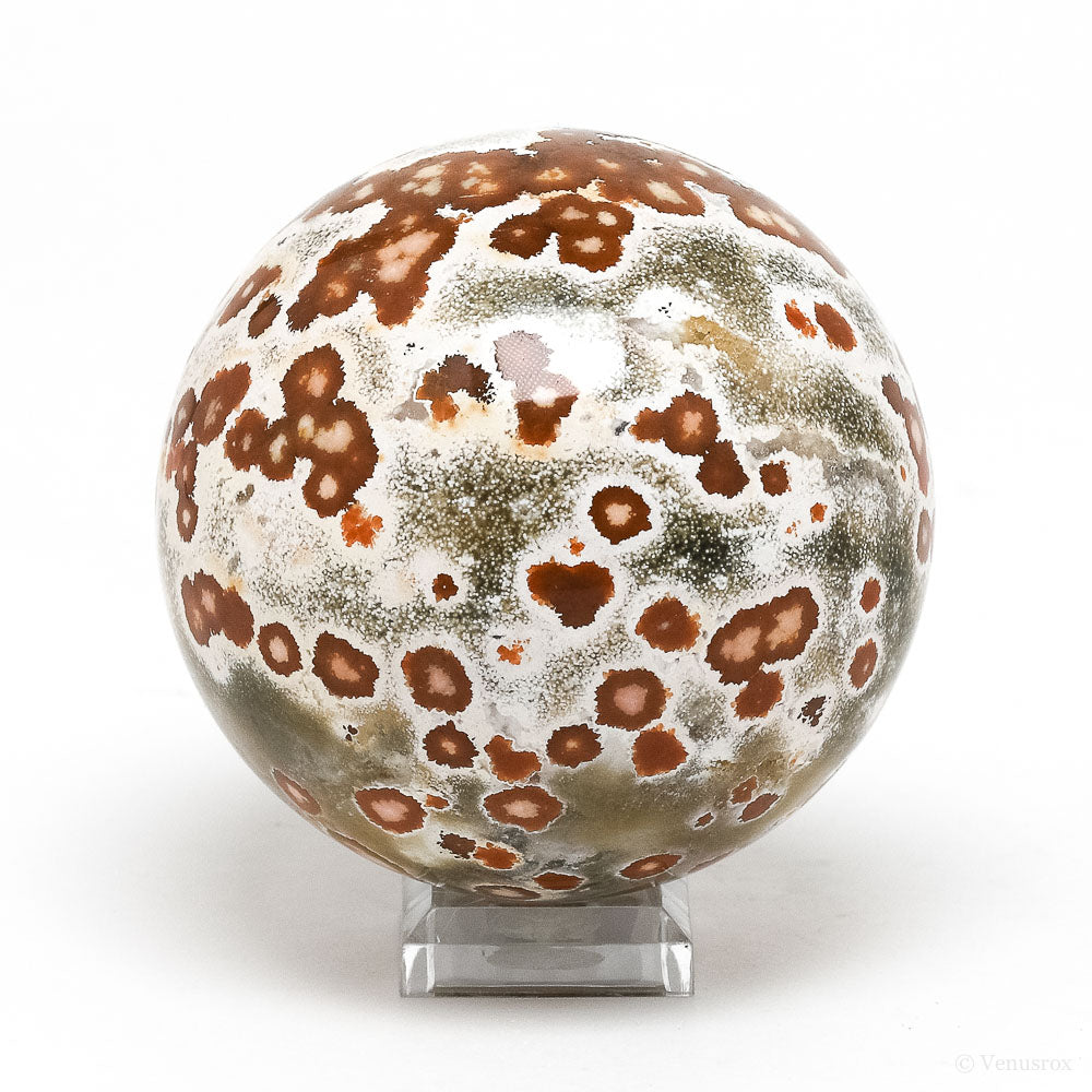 Ocean Jasper Part Polished/Part Natural Sphere from Madagascar | Venusrox