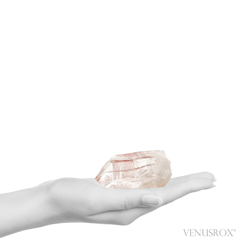 Lemurian Quartz with Hematite Part Polished/Part Natural Point from Brazil | Venusrox