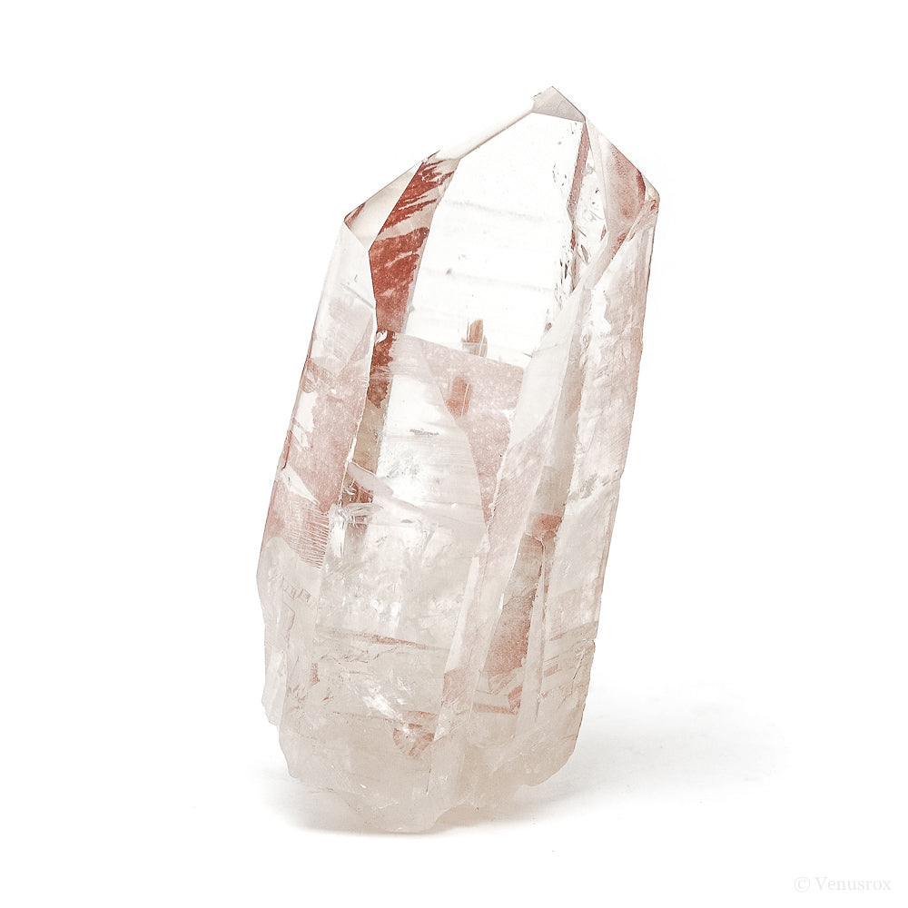 Lemurian Quartz with Hematite Part Polished/Part Natural Point from Brazil | Venusrox