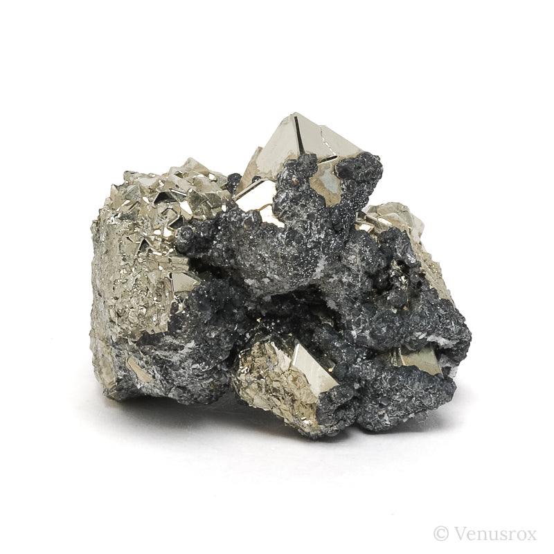 Pyrite with Sphalerite Natural Cluster from the Huanzala Mine, Huallanca District, Dos de Mayo Province, Huánuco Department, Peru | Venusrox