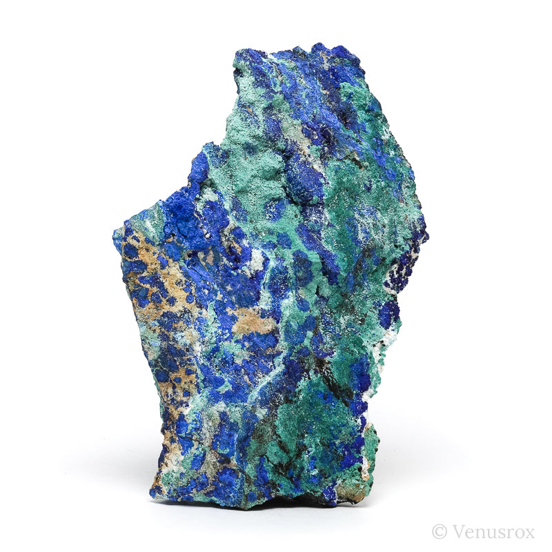 Azurite, Malachite & Aragonite on Matrix Natural Crystal from the Lavrion District, Attica Prefecture, Greece | Venusrox